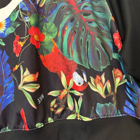 Nike Damask Cropped Sweatshirt Crewneck Floral Hawaiian Skater Athletic Large - Picture 4 of 10
